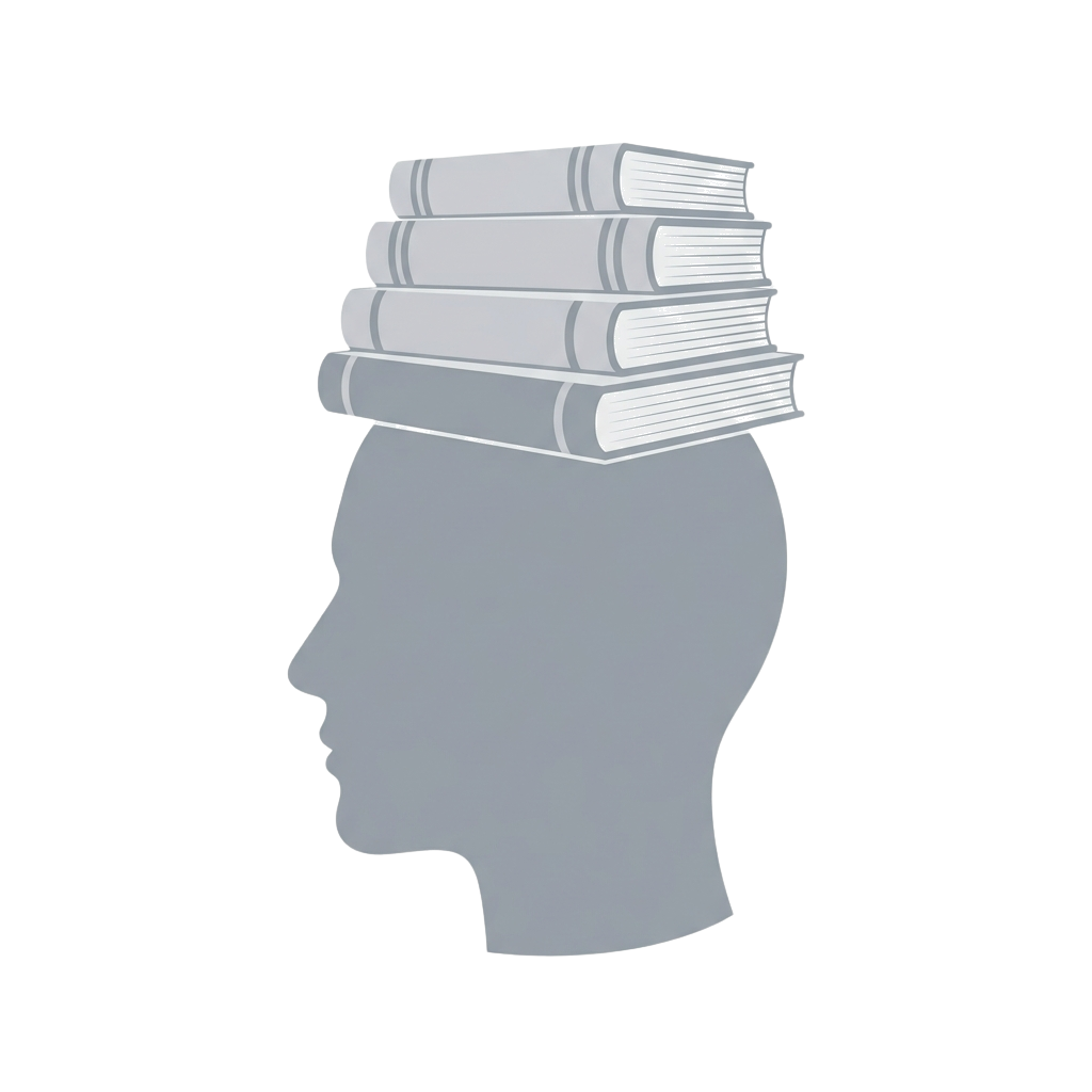 Head collecting information silhouette